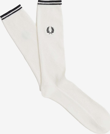 Chaussettes Fred Perry en blanc : devant