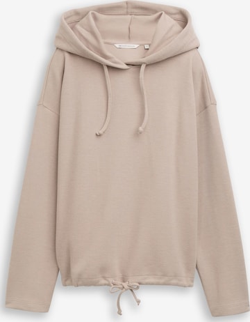 TOM TAILOR DENIM Sweatshirt in Beige: front