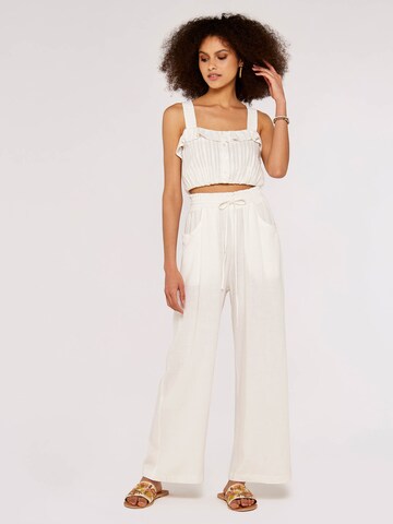 Apricot Wide Leg Hose in Beige