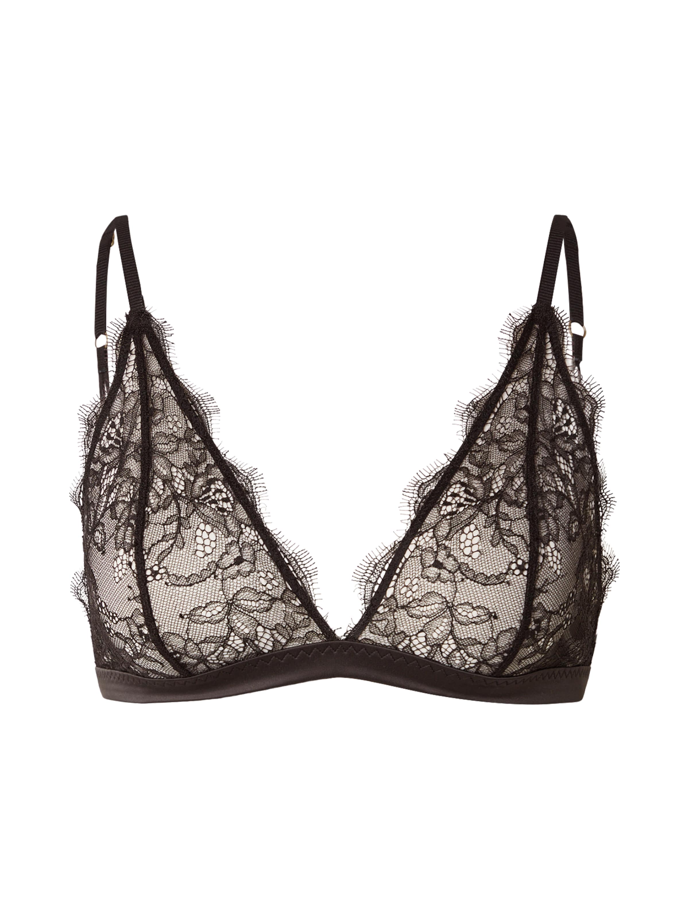 LOVE Stories Triangle Bra 'Gwen' in Black: front