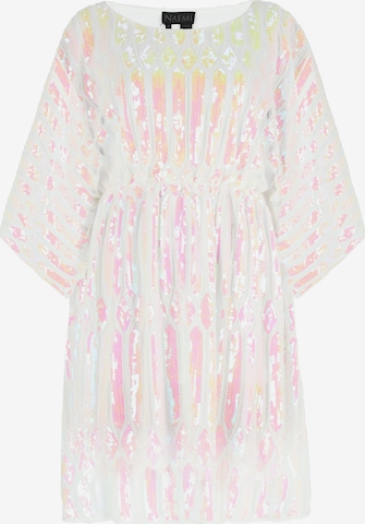NAEMI - Vestido de cocktail em branco: frente