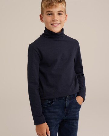 WE Fashion Tričko – modrá: přední strana