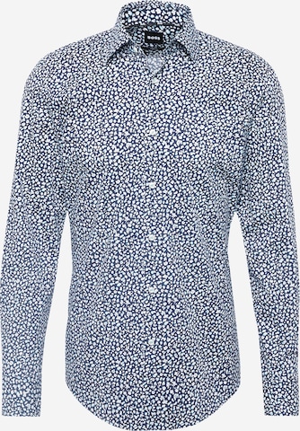 BOSS Black Regular fit Button Up Shirt 'HANK' in Blue: front