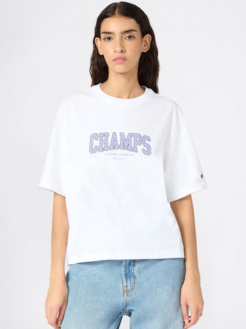 Tricou de la Champion Authentic Athletic Apparel pe alb: față