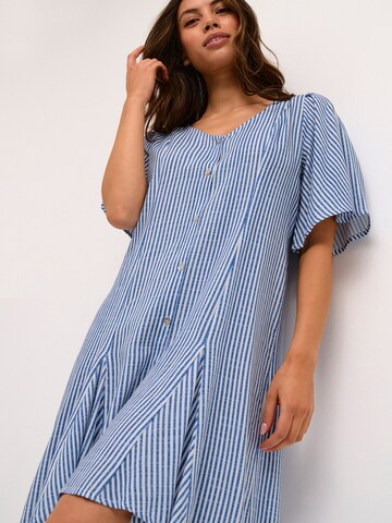 Cream Dress 'Tiah' in Blue