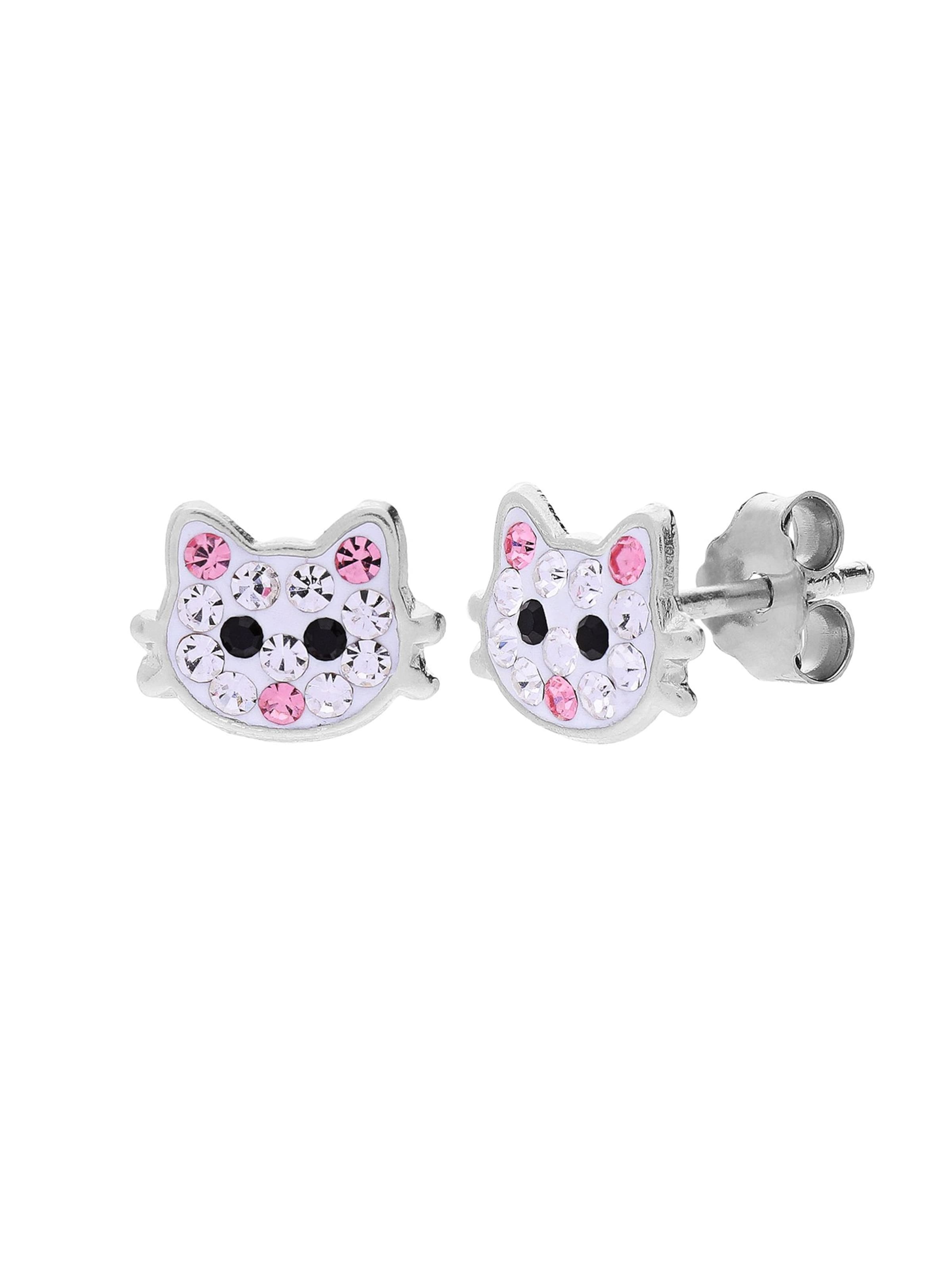 Boucles d'oreilles Lucardi en argent : devant