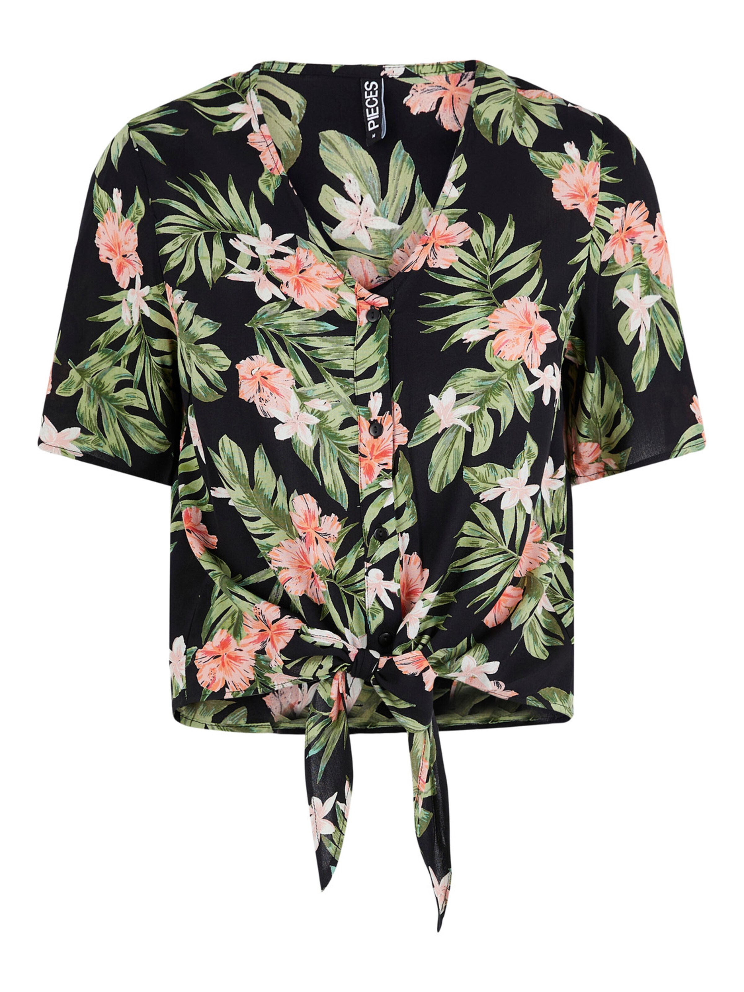 Camicia da donna 'Nya' di PIECES in nero: frontale