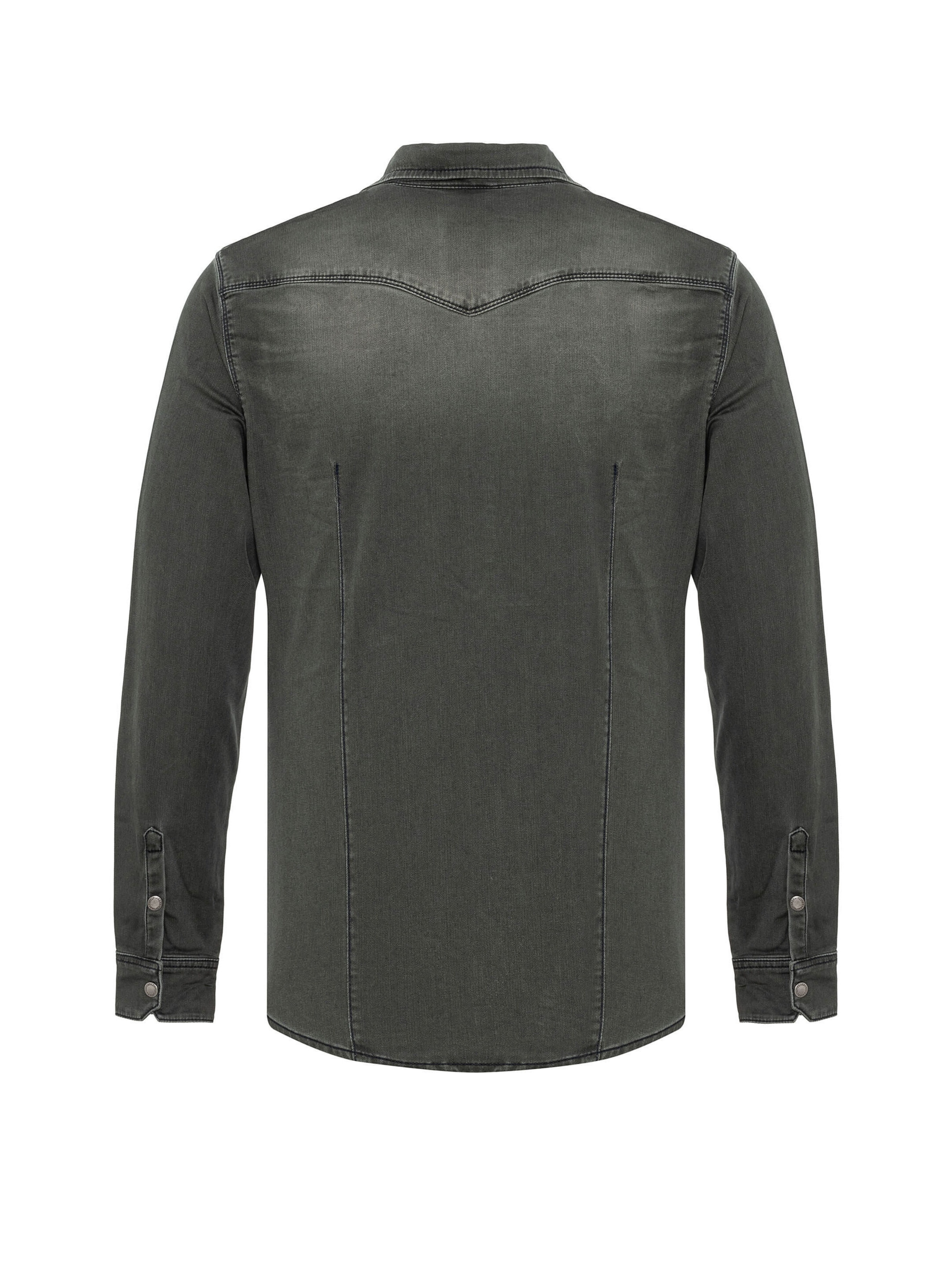 CIPO & BAXX Slim fit Overhemd 'CH189' in Groen