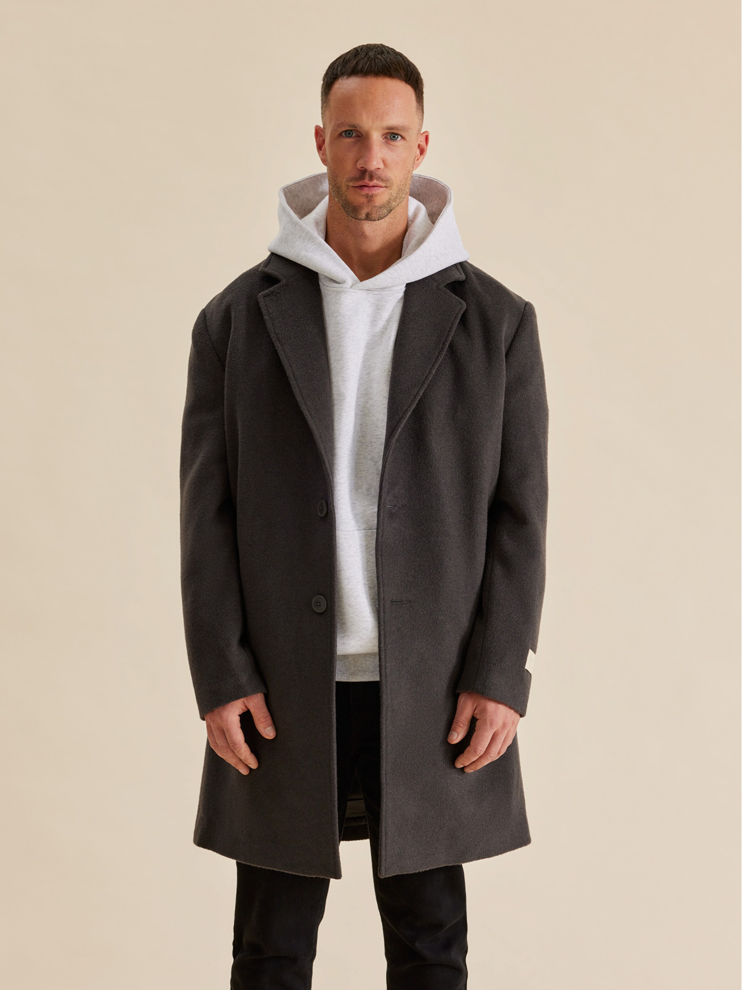 discount 77% Up2 Fashion Long coat MEN FASHION Coats Casual Navy Blue 46                  EU 