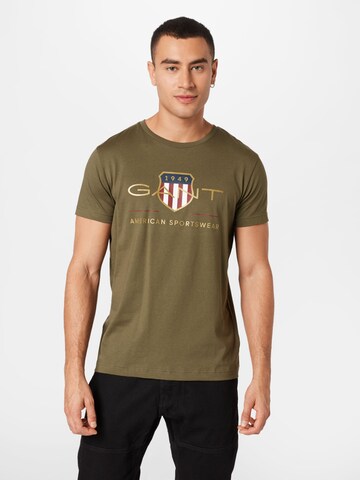 T-Shirt GANT en vert : devant