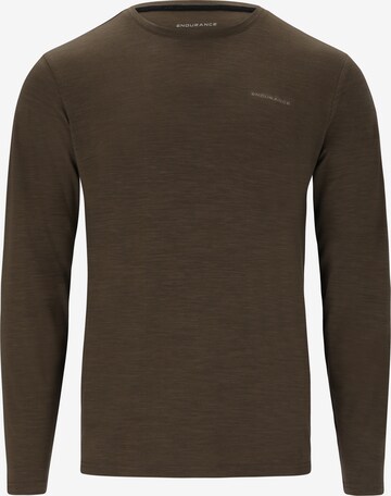 ENDURANCE Functioneel shirt 'PEAKO' in Bruin: voorkant