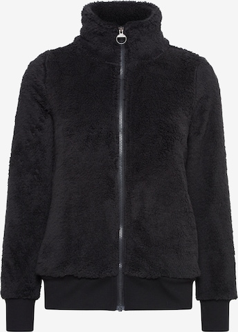 Oxmo Fleece Jacket 'ANNEKA' in Black: front