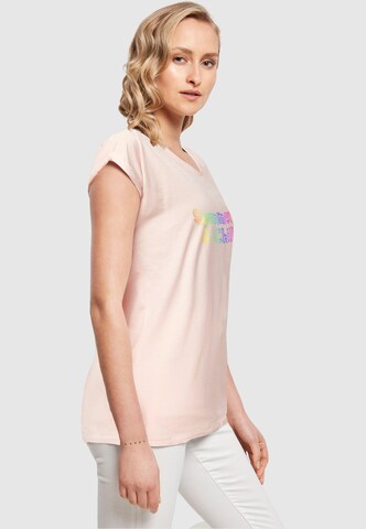 Merchcode T-Shirt 'Summer And Chill Rainbow' in Pink