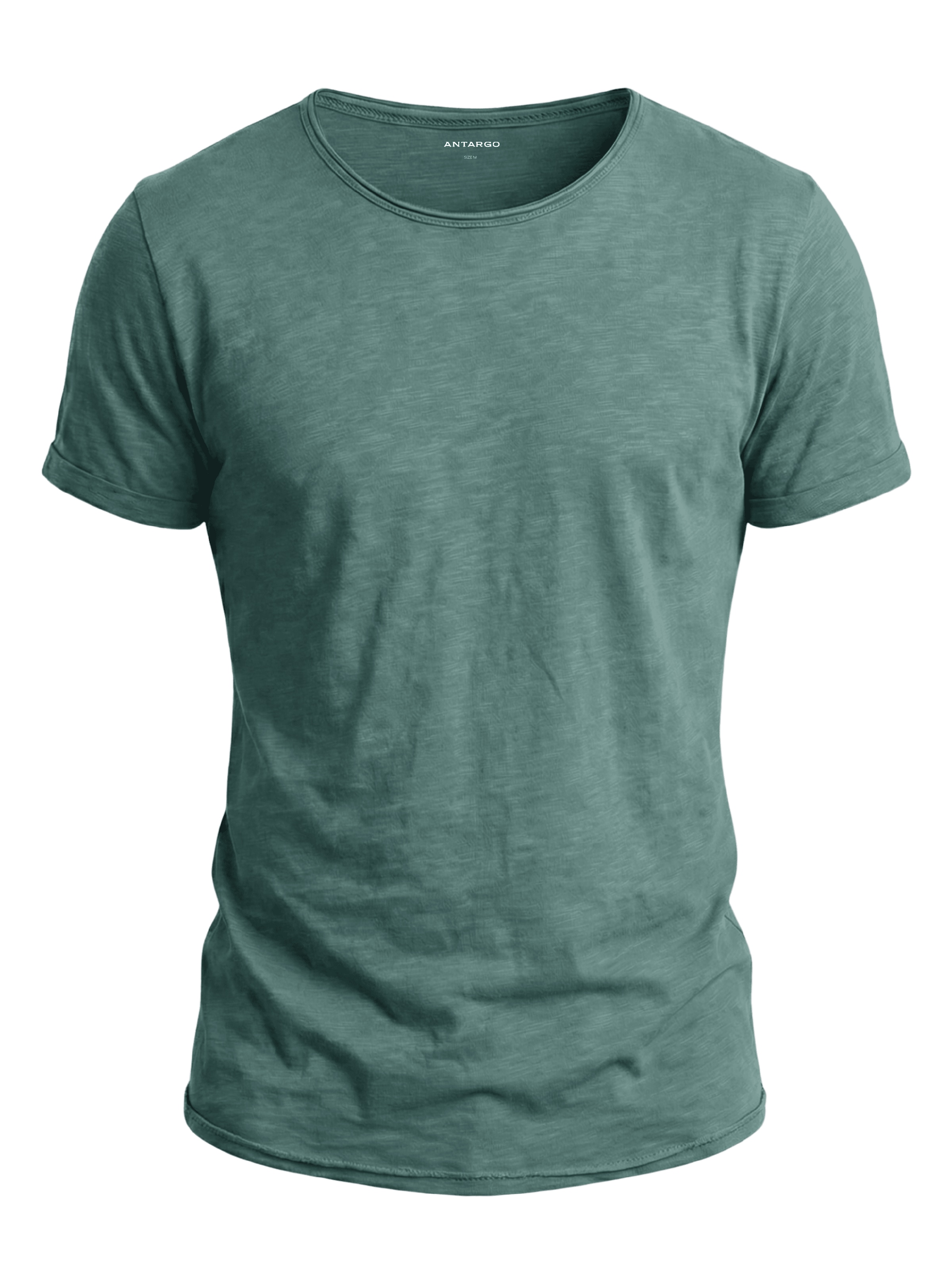 Antargo Shirt 'Basic Open Edge' in Green: front