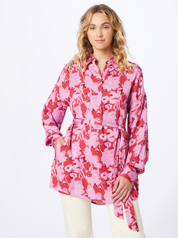 Camicia da donna di POM Amsterdam in rosa: frontale