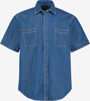 Coupe regular Chemise STHUGE en bleu : devant