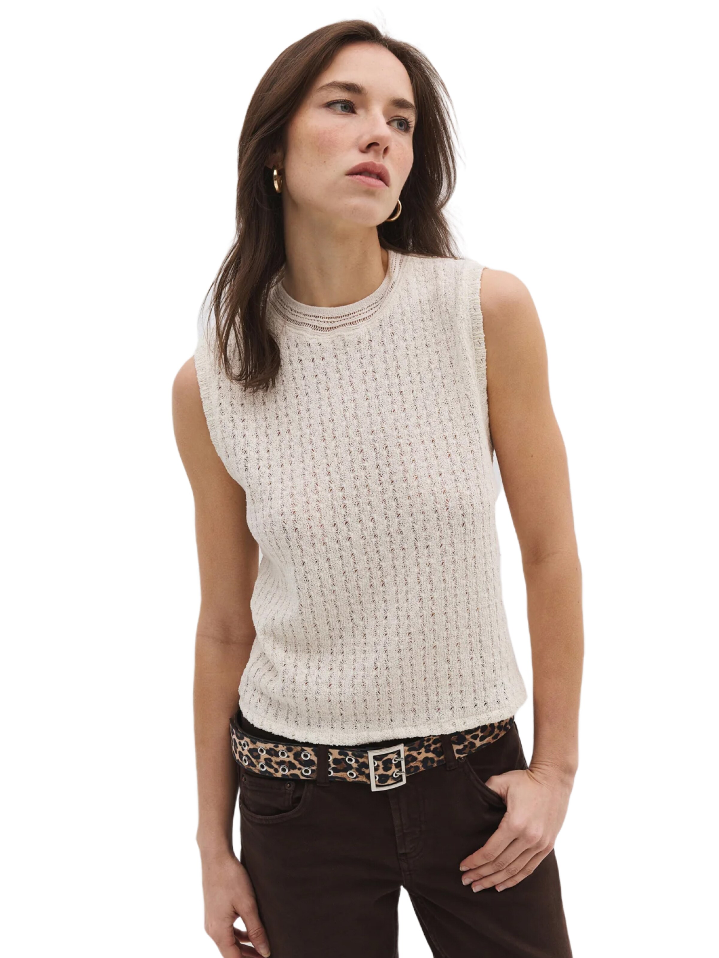 No Matter What Bluse in Beige: Vorderseite