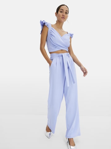 bonprix Broekpak in Blauw: voorkant