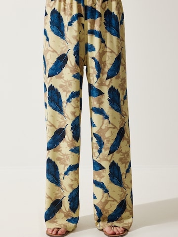 Wide Leg Pantalon Happiness İstanbul en jaune : devant