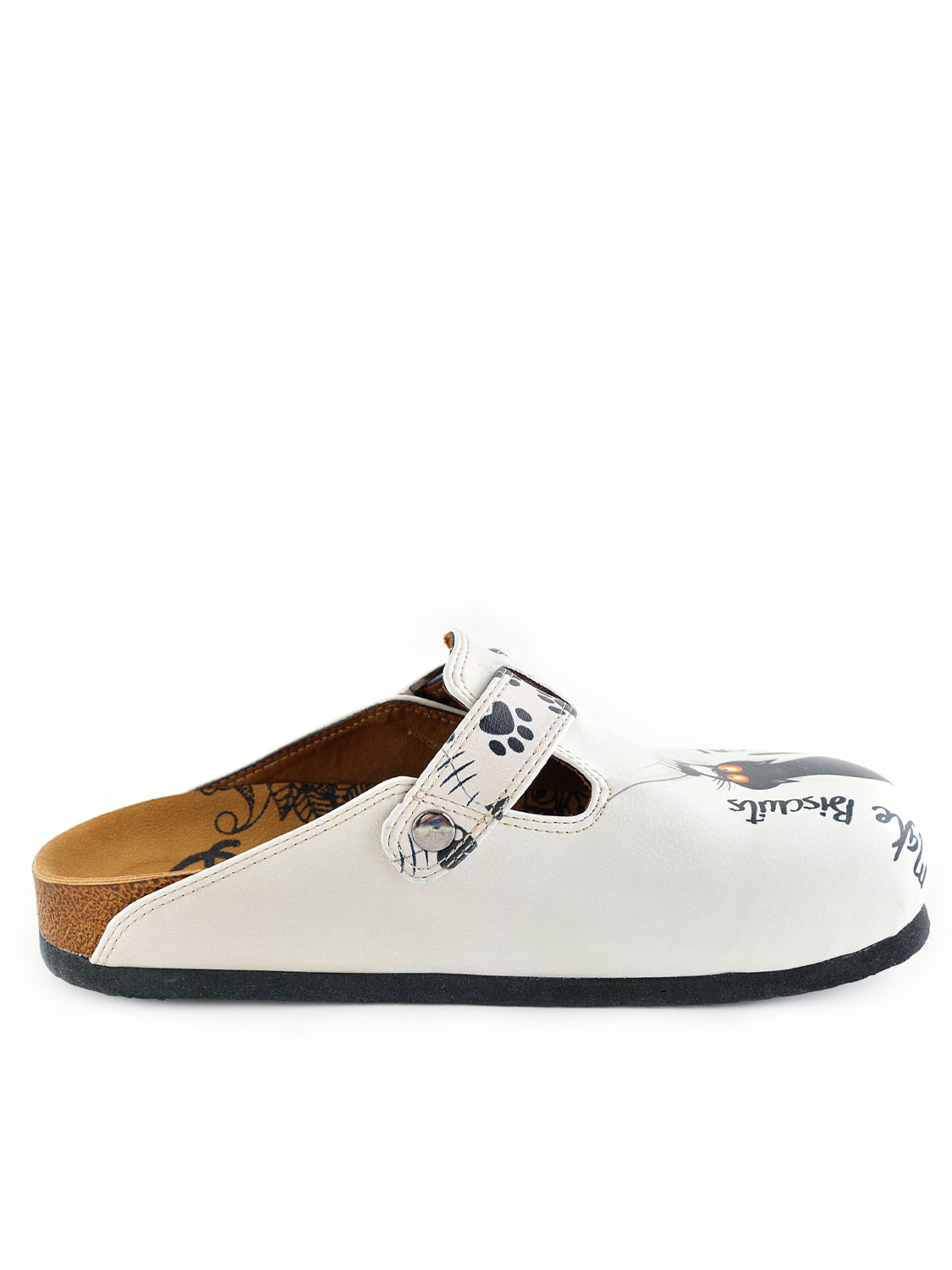 Goby Træsko 'Women shoes Goby-Calceo mules with cats WCAL342' i hvid