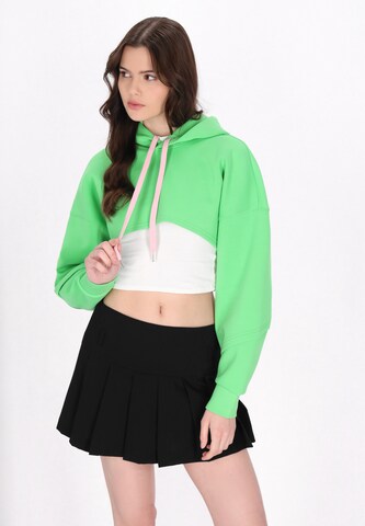 myMo ATHLSR Sweatshirt 'Back To School' in Groen: voorkant
