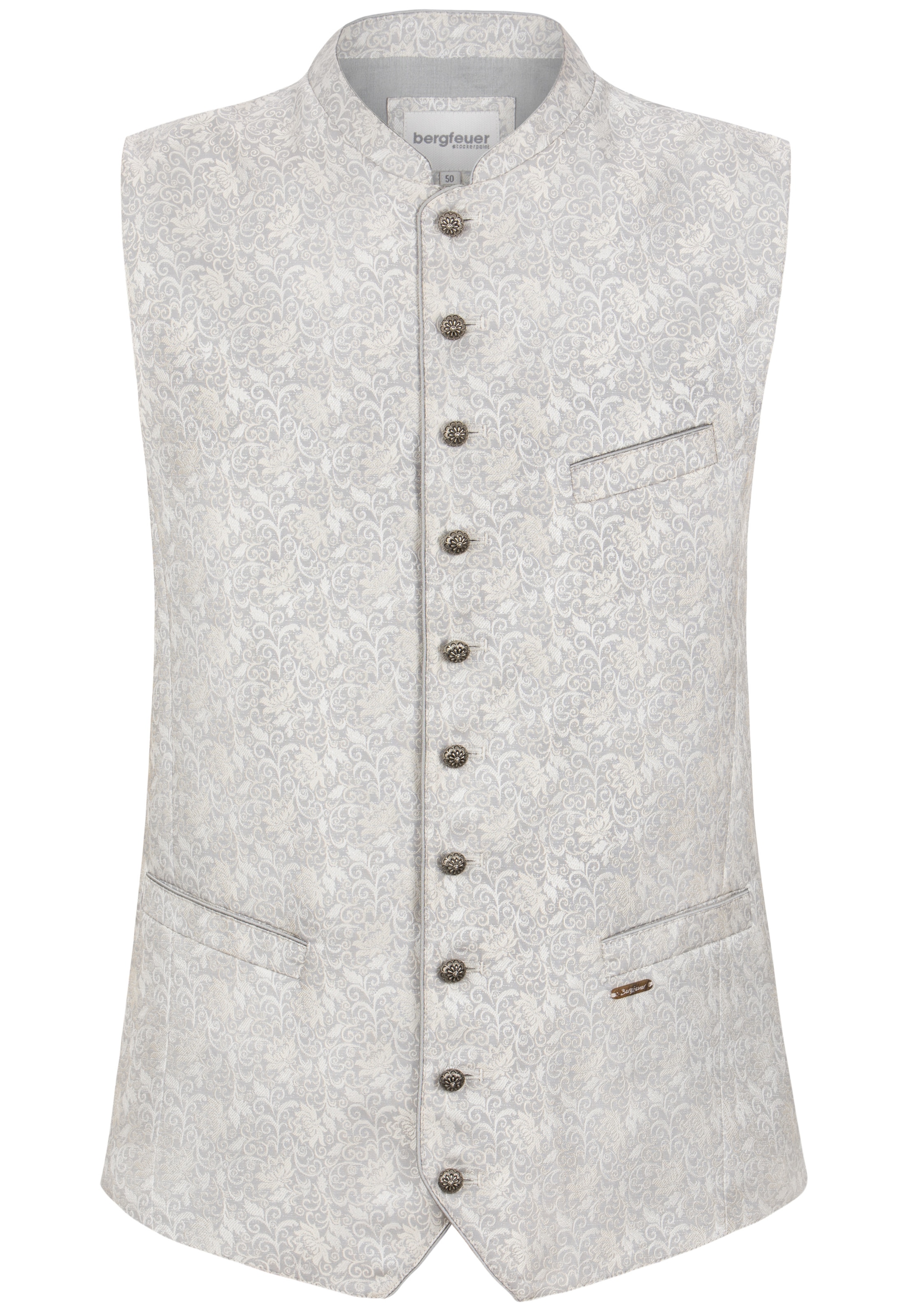 STOCKERPOINT Trachtenweste 'Elias' in Grau: Vorderseite