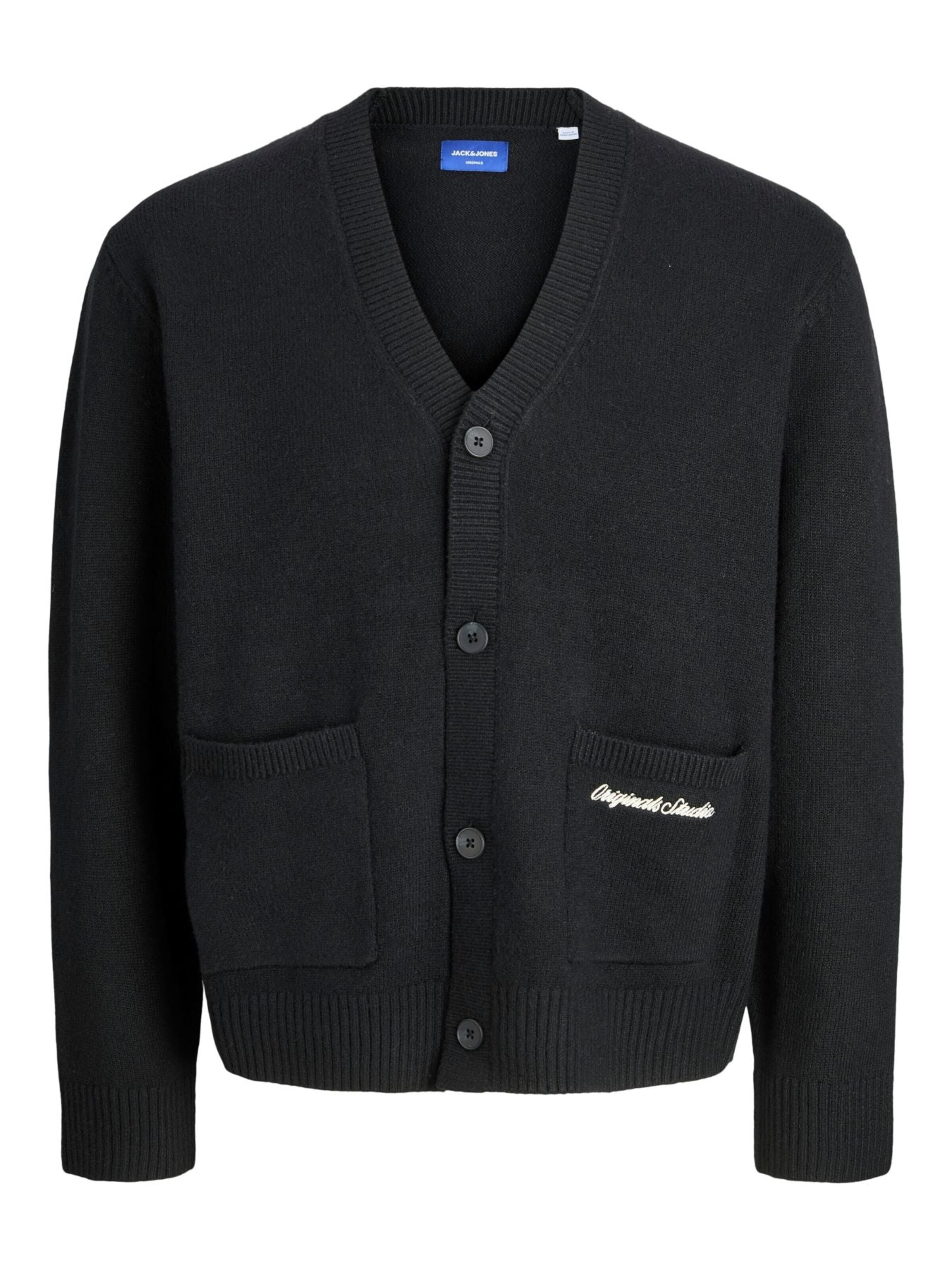 Giacchetta '12282732' di JACK & JONES in nero: frontale