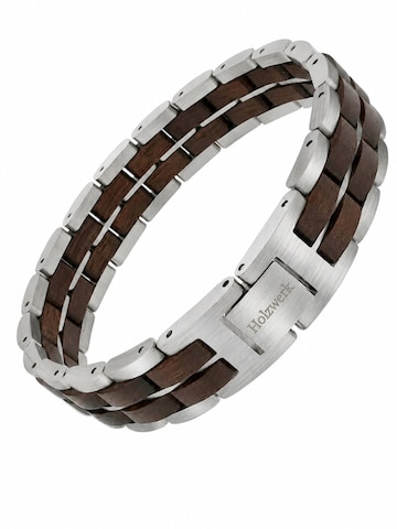 Holzwerk Armband 'ORTHSEE'‌‌‌‌‌‌‌ in Silber: Vorderseite