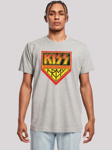 F4NT4STIC T-Shirt 'Kiss Army Logo' in Grau: Vorderseite