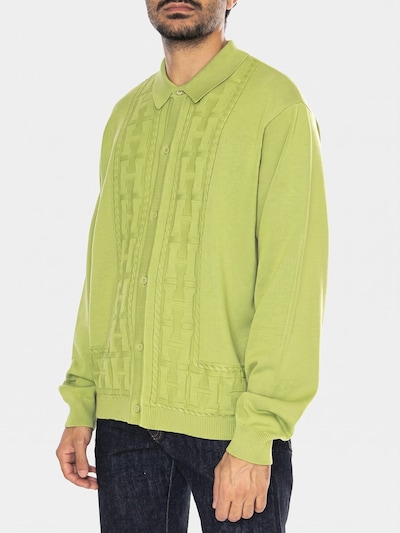 HUF Knit cardigan 'Towner L/S Knit Top PIstachio' in S in Green, Item view