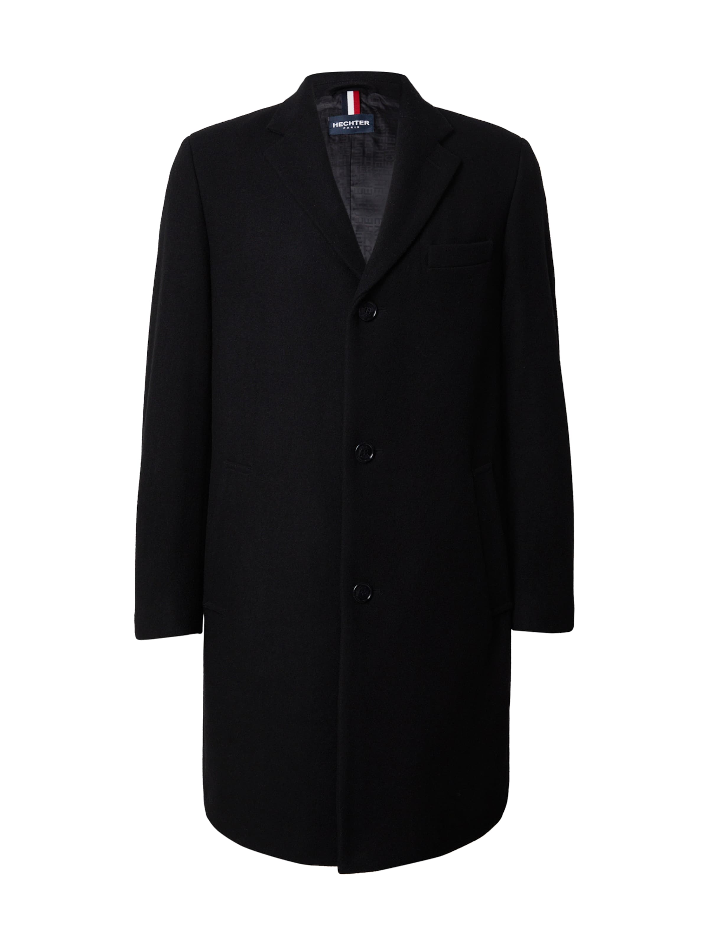 HECHTER PARIS - Sobretudo meia-estação em preto: frente
