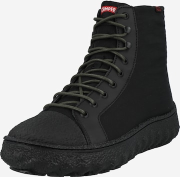 CAMPER Lace-Up Boots in Black: front