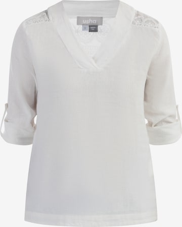 Usha - Blusa en blanco: frente