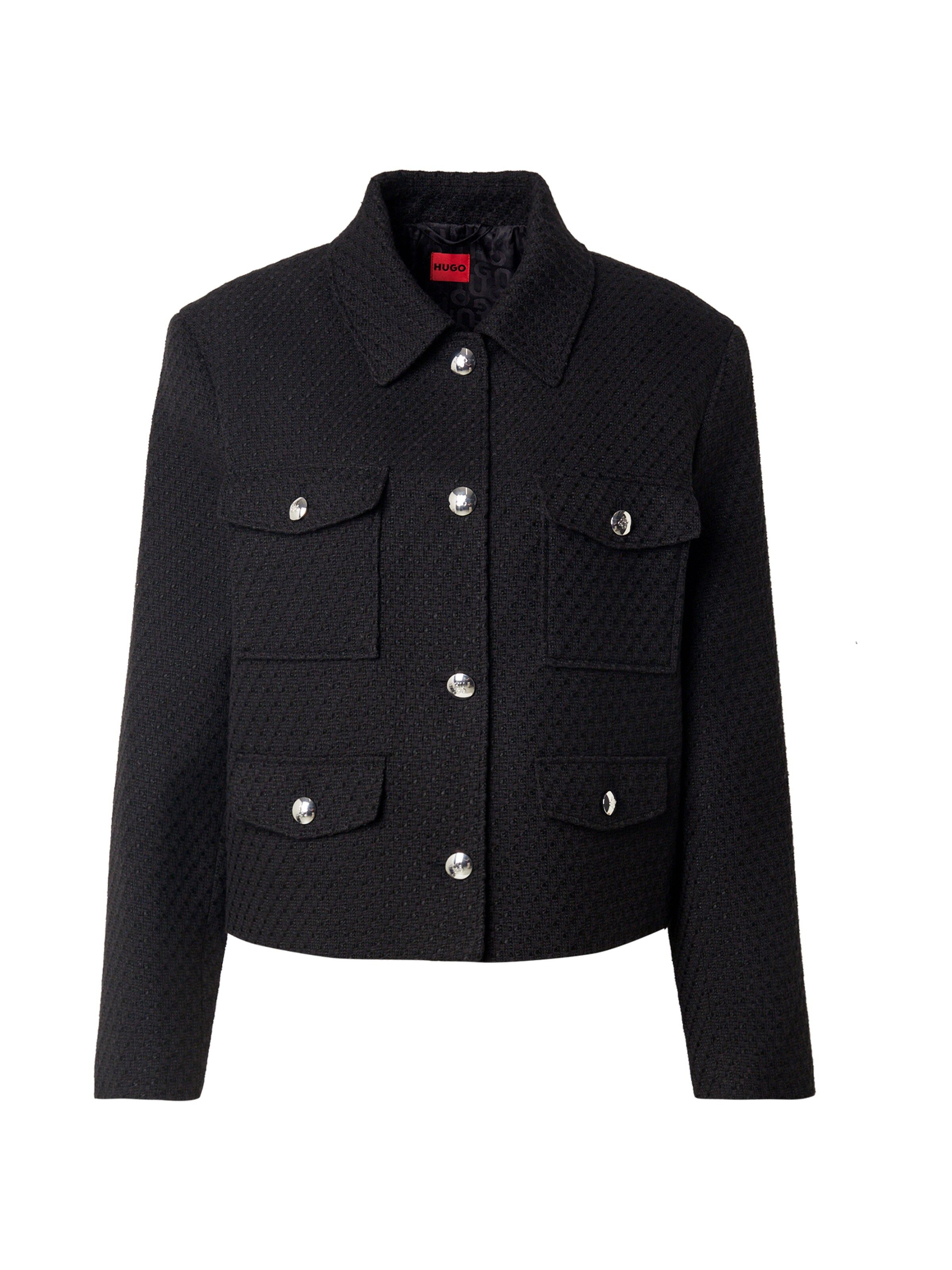 HUGO Övergångsjacka 'Alayna' i svart: framsida