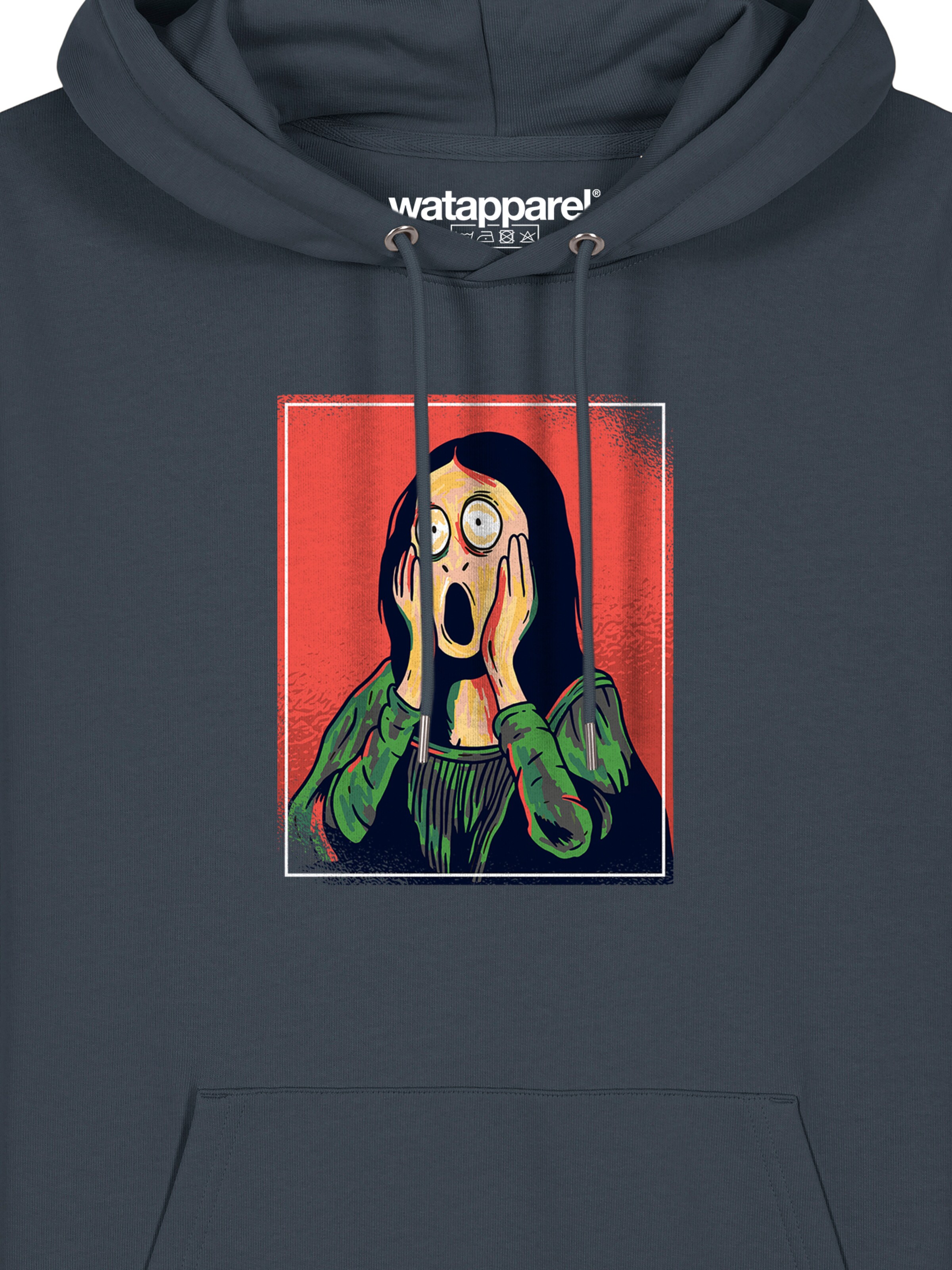 Sweat-shirt 'Mona Lisa Scream' Watapparel en gris