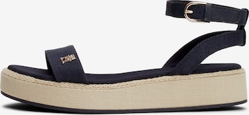 TOMMY HILFIGER - Sandalias con hebilla en azul: frente