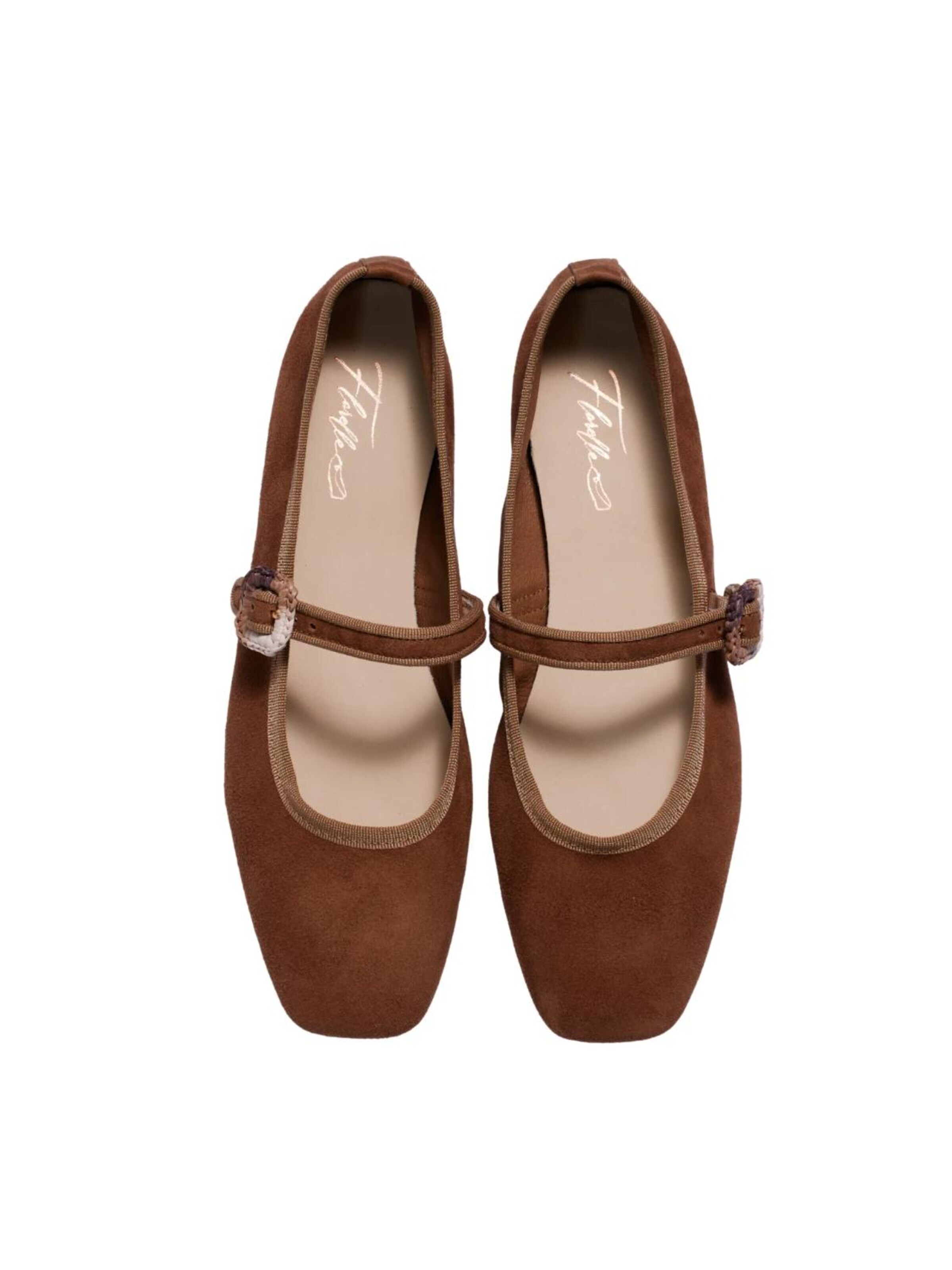 Ballerines à lanières 'Bambolina' Flarelle en marron