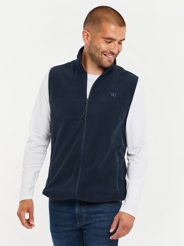 Threadbare Vest 'Hike' in Blue: front