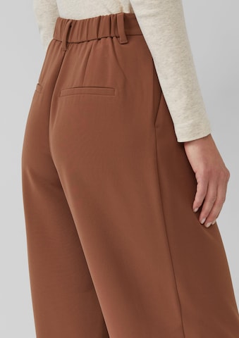 Loosefit Pantalon à pince s.Oliver en marron