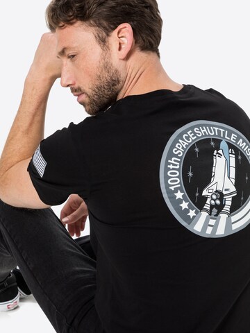 Maglietta 'Space Shuttle' di ALPHA INDUSTRIES in nero