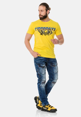 T-Shirt CIPO & BAXX en jaune
