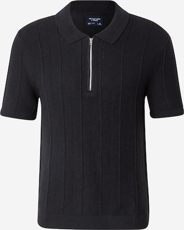 melns Abercrombie & Fitch Džemperis: no priekšpuses