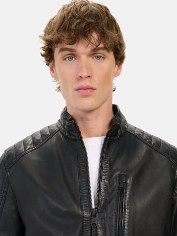 CAMEL ACTIVE Lederjacke in Schwarz