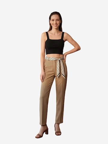Regular Pantalon à plis My fashion en marron