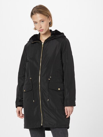 Parka mi-saison 'DAHLIA' ONLY en noir : devant