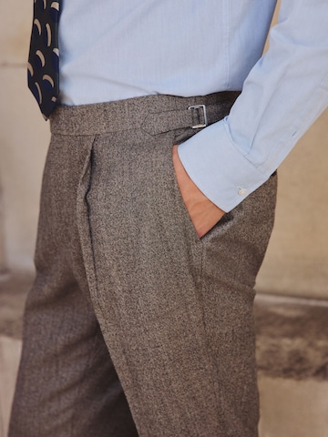 Next Tapered Pleat-Front Pants in Beige