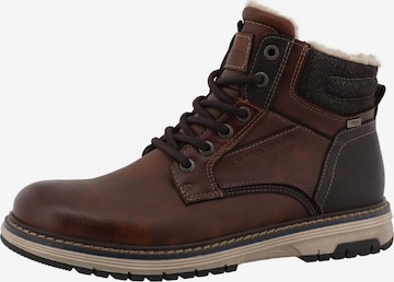 Bottines à lacets TOM TAILOR en marron : devant