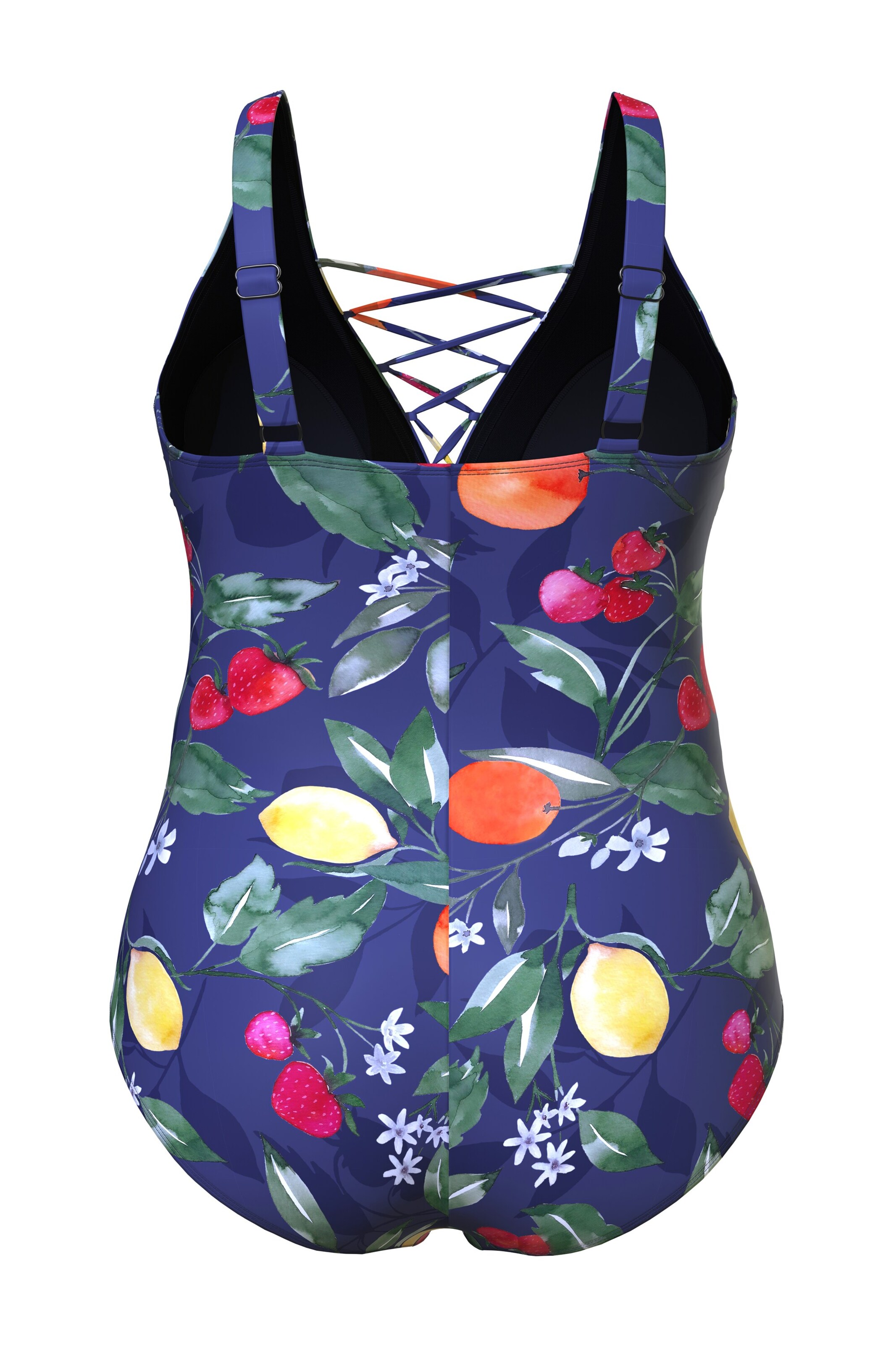 Ulla Popken Triangel Badeanzug in Blau