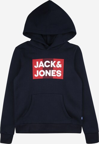 Jack & Jones Junior Mikina 'CORP' – modrá: přední strana