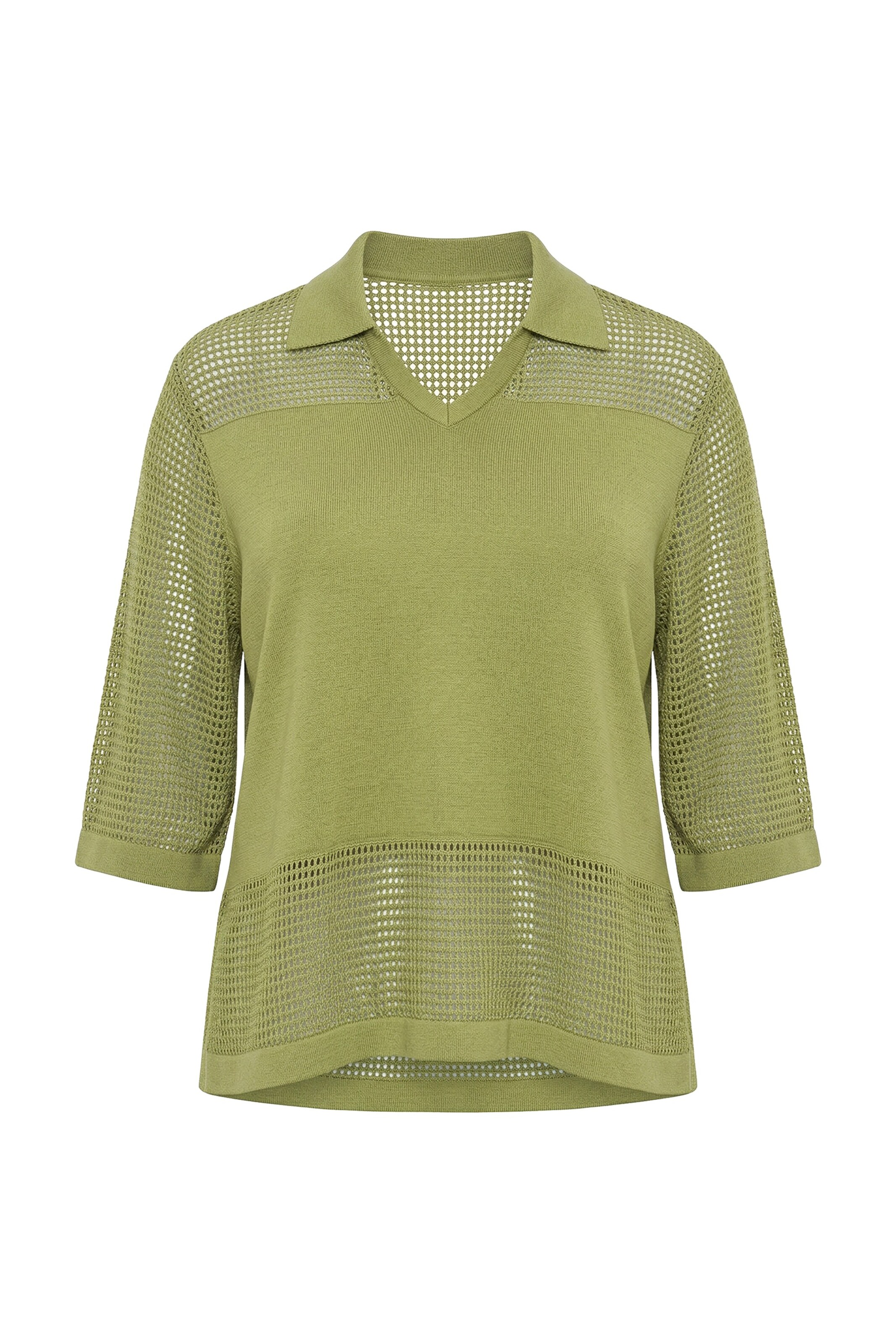 Ulla Popken Sweater in Green: front